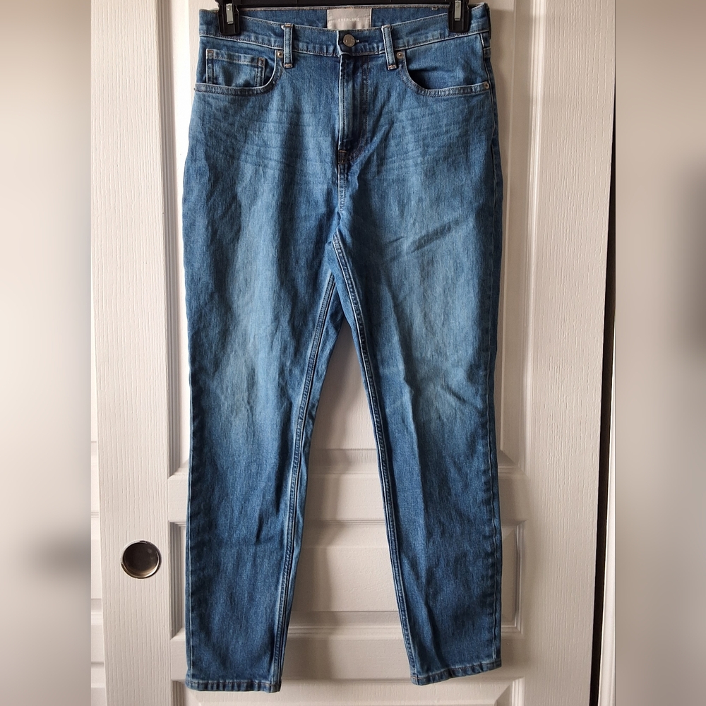 Everlane Size 30‎ Regular Jean High Rise Blue Minimalist Classic Sustainable Eco